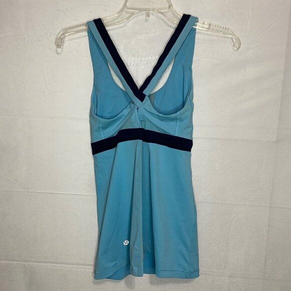 Lululemon Stuff Your Bra Tank II Blue Moon/Inkwell Size 4 - Picture 3 of 6